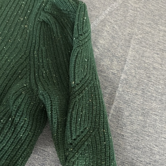 Talbots Women’s Size Large Green with White Flecks Button Down Cardigan Sweater - Picture 7 of 7